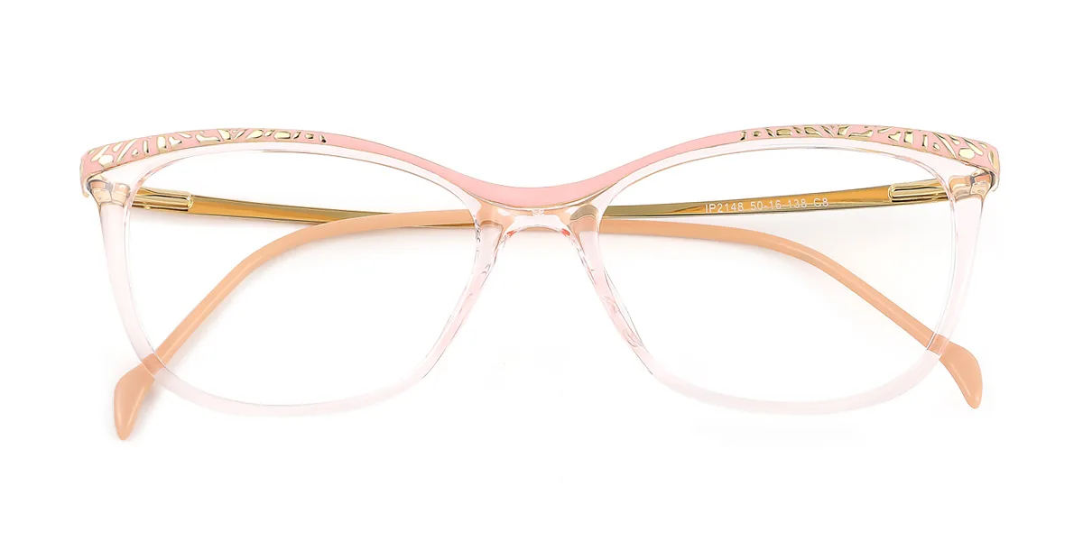 Pink Oval Unique Gorgeous Spring Hinges Super Light Eyeglasses | WhereLight