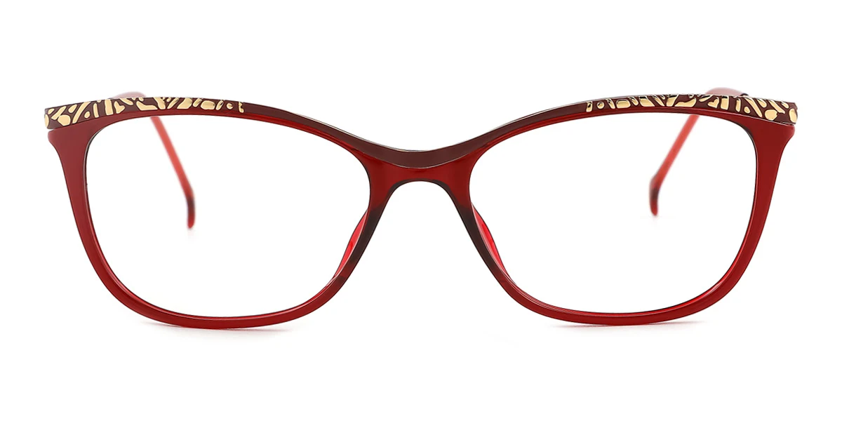 Red Oval Unique Gorgeous Spring Hinges Super Light Eyeglasses | WhereLight