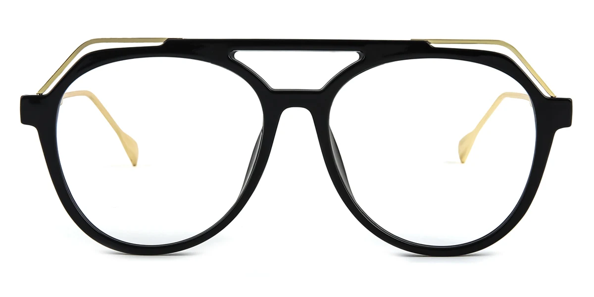 Black Aviator Unique  Eyeglasses | WhereLight