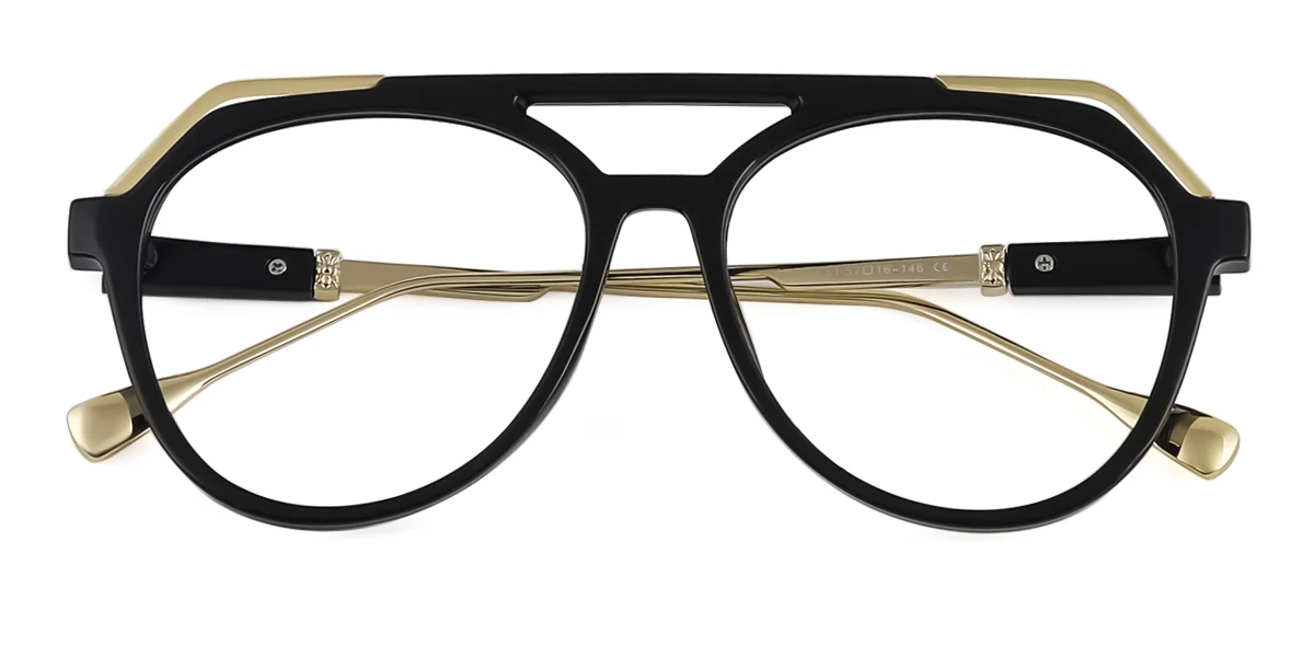 Black Aviator Unique  Eyeglasses | WhereLight