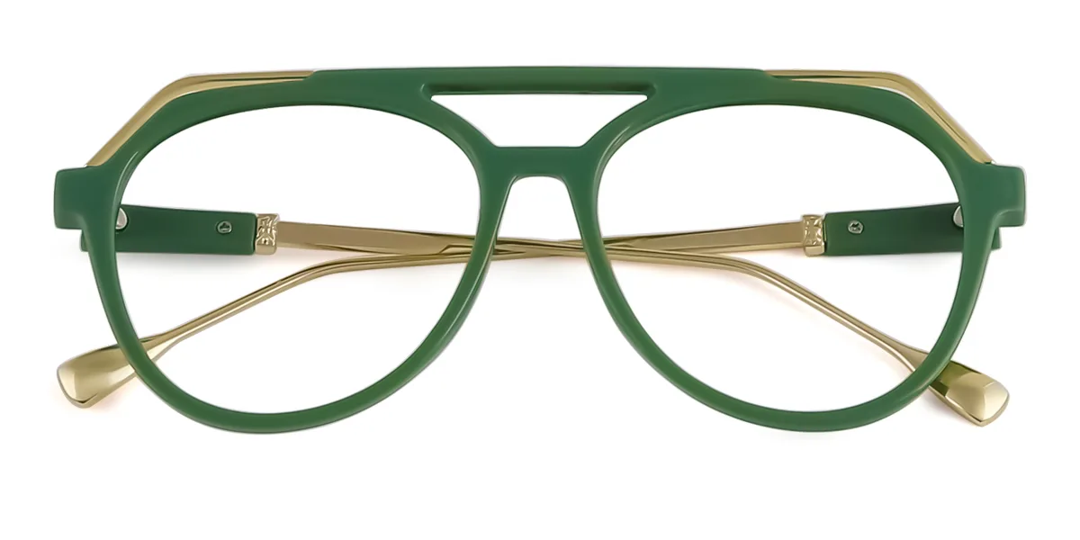 Green Aviator Unique  Eyeglasses | WhereLight