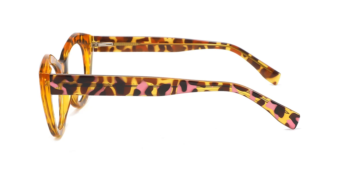 Tortoiseshell Cateye Unique Spring Hinges Eyeglasses | WhereLight