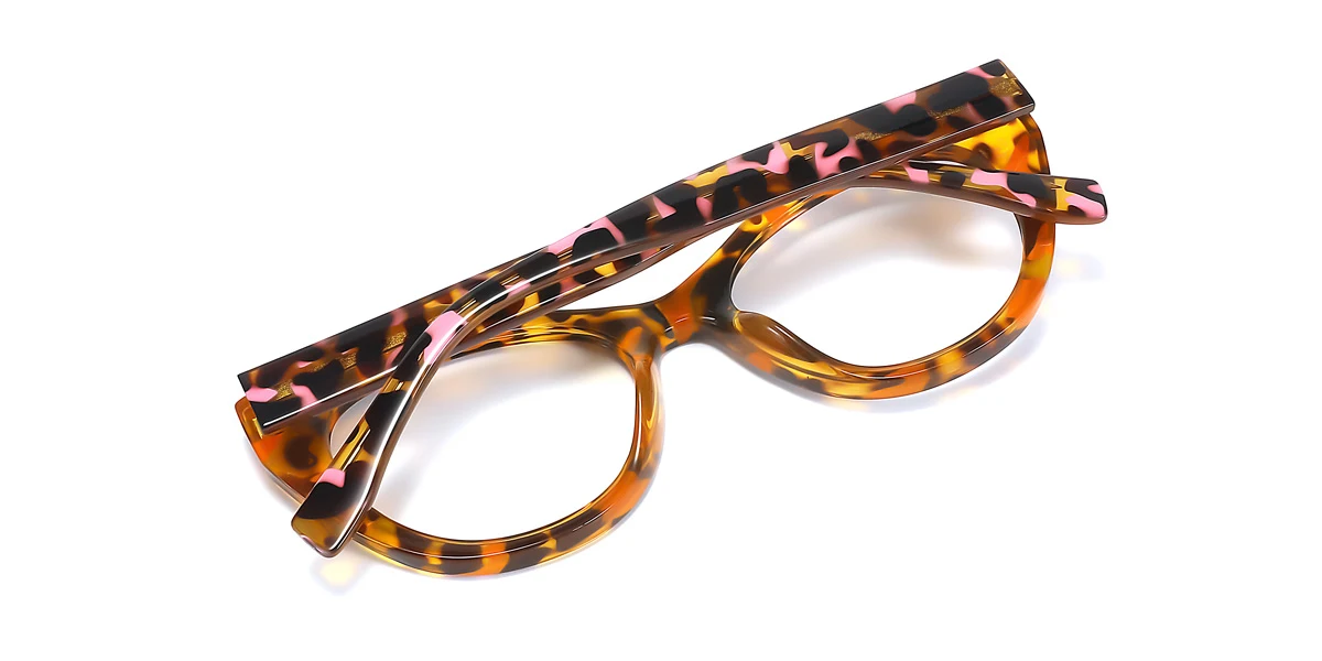 Tortoiseshell Cateye Unique Spring Hinges Eyeglasses | WhereLight