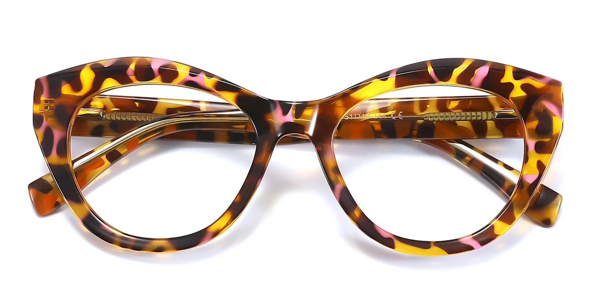 Tortoiseshell Cateye Unique Spring Hinges Eyeglasses | WhereLight