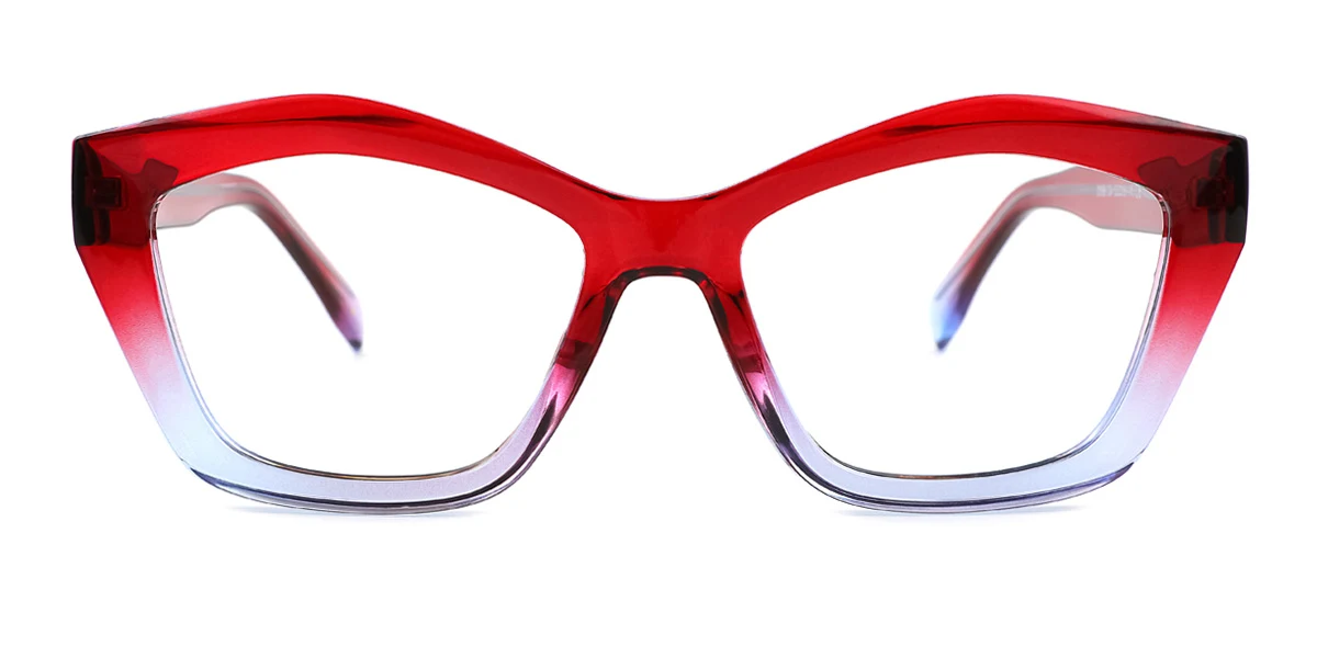 Red Cateye Gorgeous Spring Hinges Eyeglasses | WhereLight