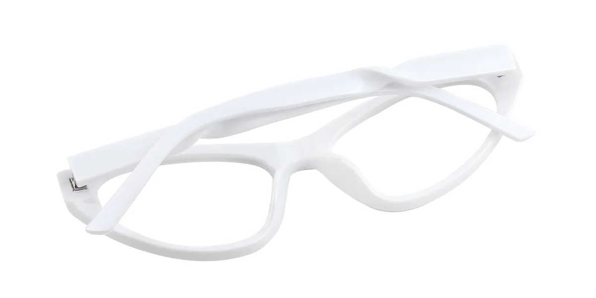 White Oval Simple Custom Engraving Eyeglasses | WhereLight