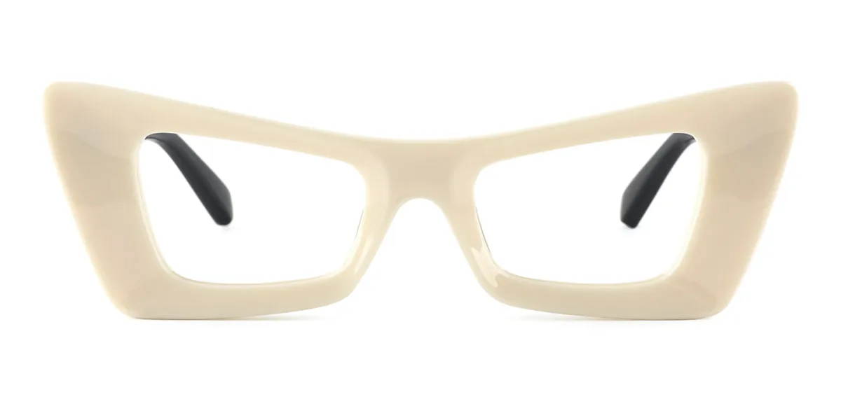 White Cateye Gorgeous Custom Engraving Eyeglasses | WhereLight