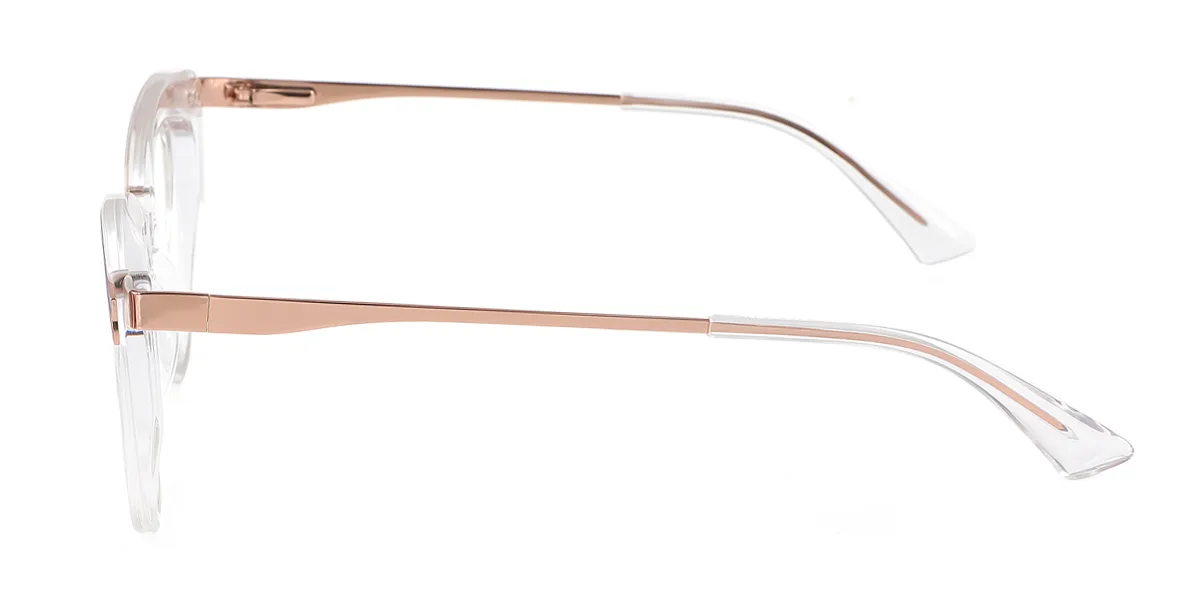 Clear Cateye Simple Unique Gorgeous Spring Hinges Eyeglasses | WhereLight