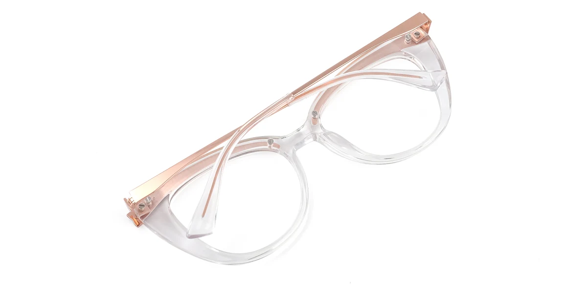 Clear Cateye Simple Unique Gorgeous Spring Hinges Eyeglasses | WhereLight