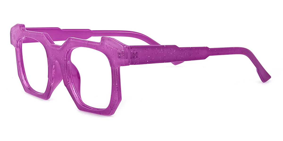 Purple Geometric Unique Custom Engraving Eyeglasses | WhereLight