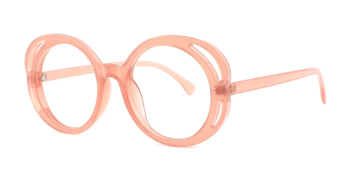 Pink Irregular Unique Gorgeous Custom Engraving Eyeglasses | WhereLight
