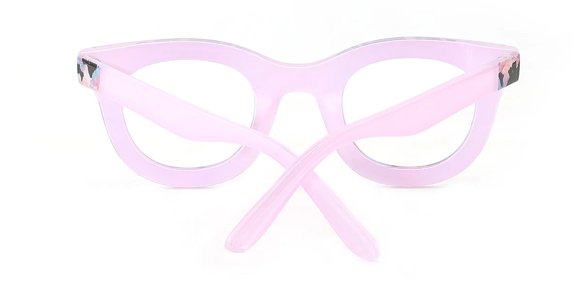 Purple Round Simple Retro Custom Engraving Eyeglasses | WhereLight