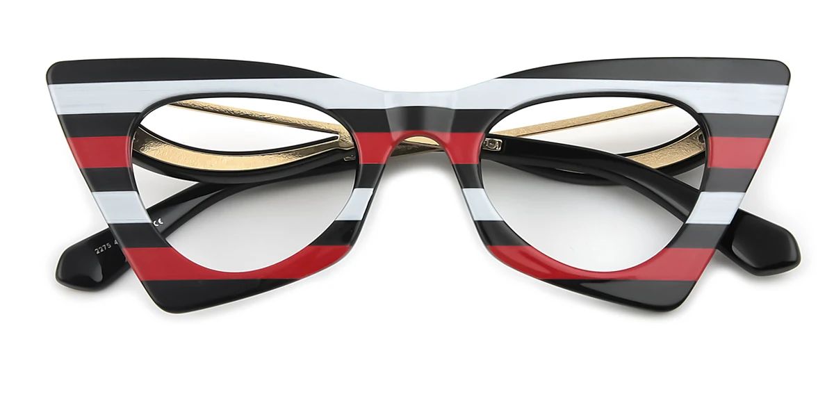 Red Cateye Irregular Classic Retro Unique Gorgeous  Eyeglasses | WhereLight