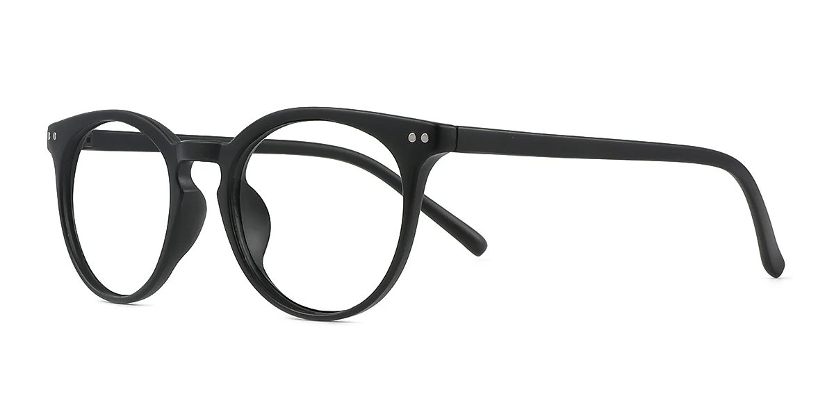 Black Oval Classic Super Light Custom Engraving Eyeglasses | WhereLight