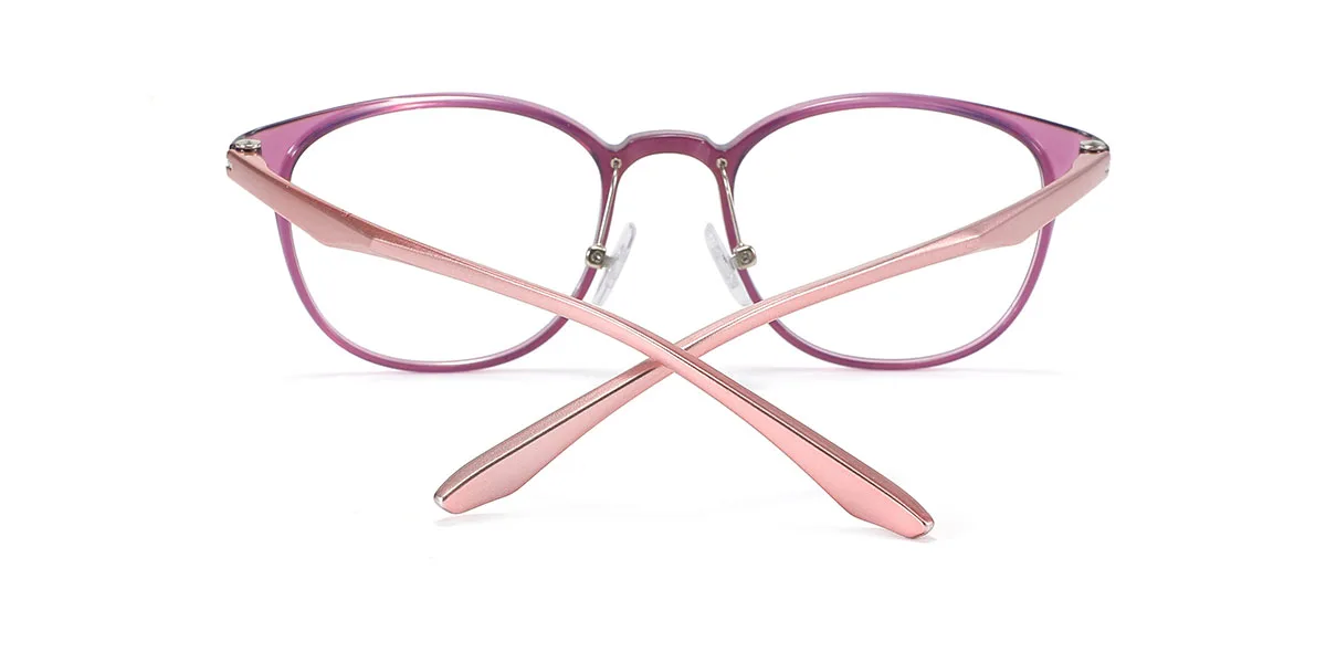 Purple Oval Simple  Eyeglasses | WhereLight