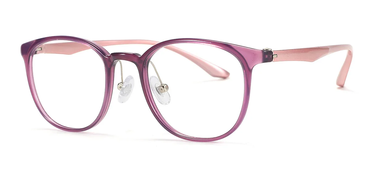 Purple Oval Simple  Eyeglasses | WhereLight