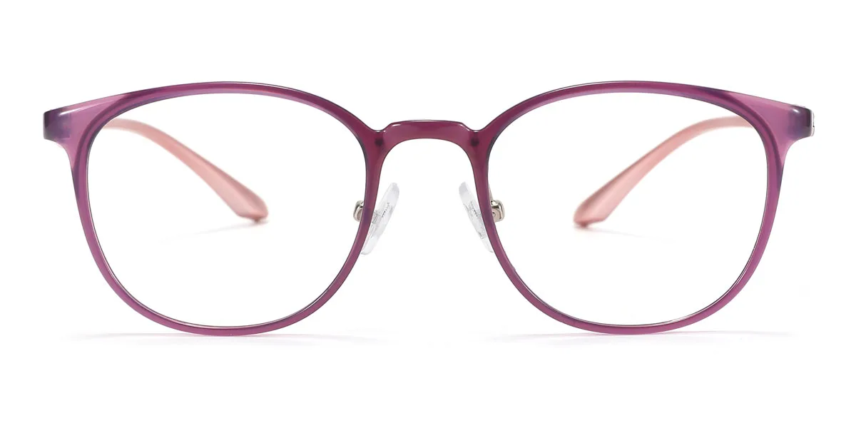 Purple Oval Simple  Eyeglasses | WhereLight