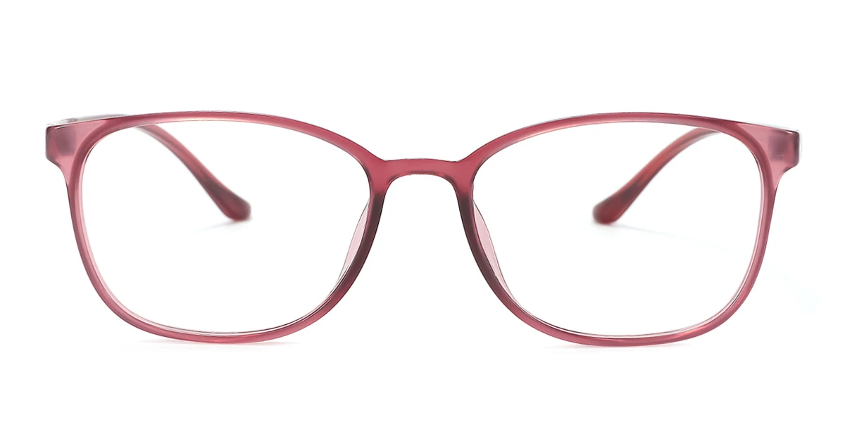 Orange Oval Simple  Eyeglasses | WhereLight