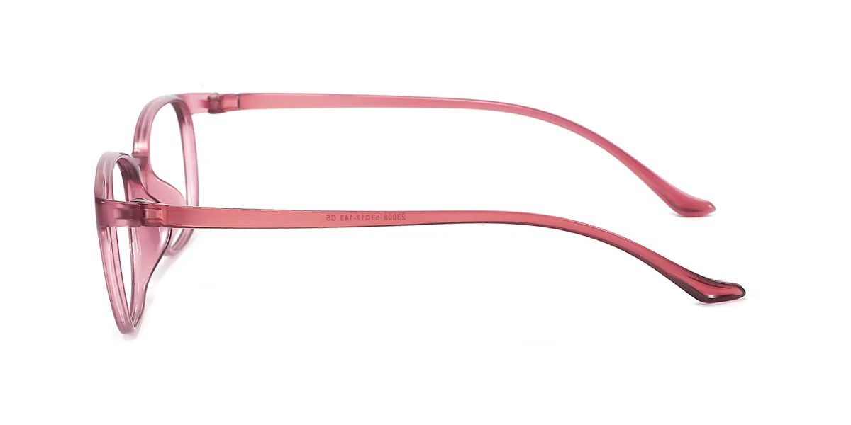 Orange Oval Simple  Eyeglasses | WhereLight