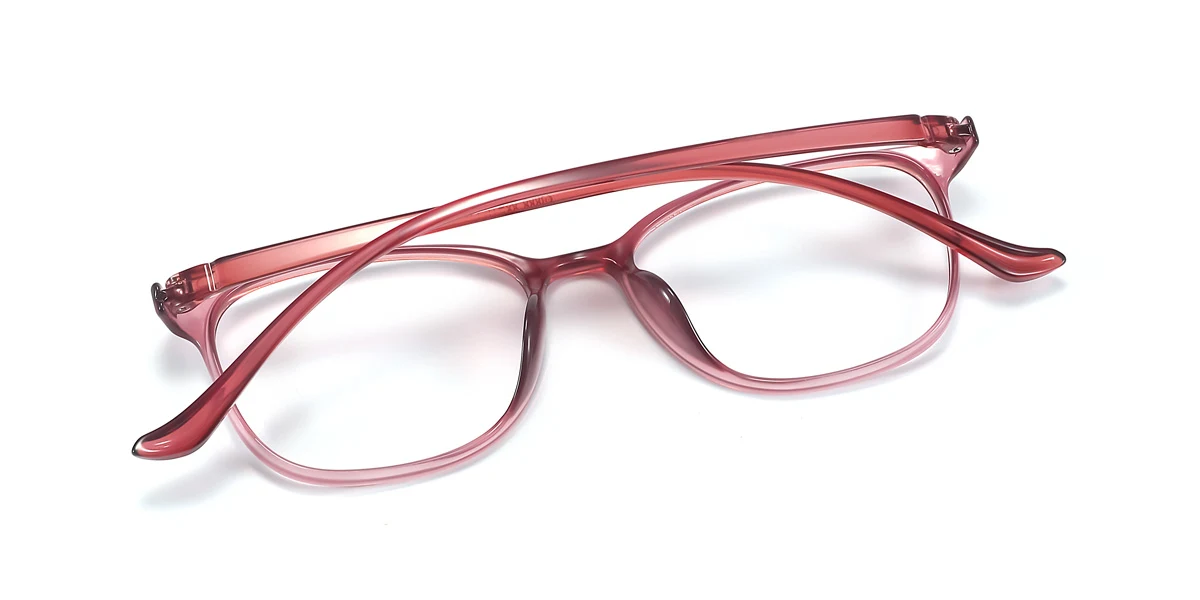 Orange Oval Simple  Eyeglasses | WhereLight