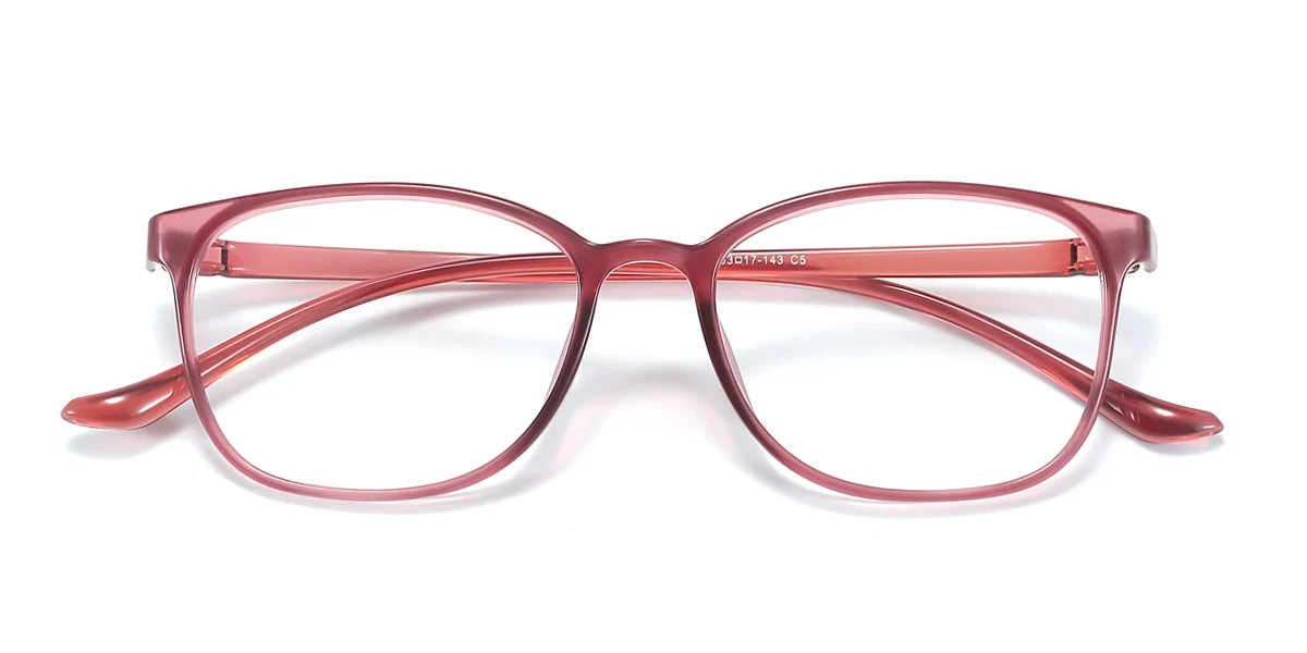 Orange Oval Simple  Eyeglasses | WhereLight