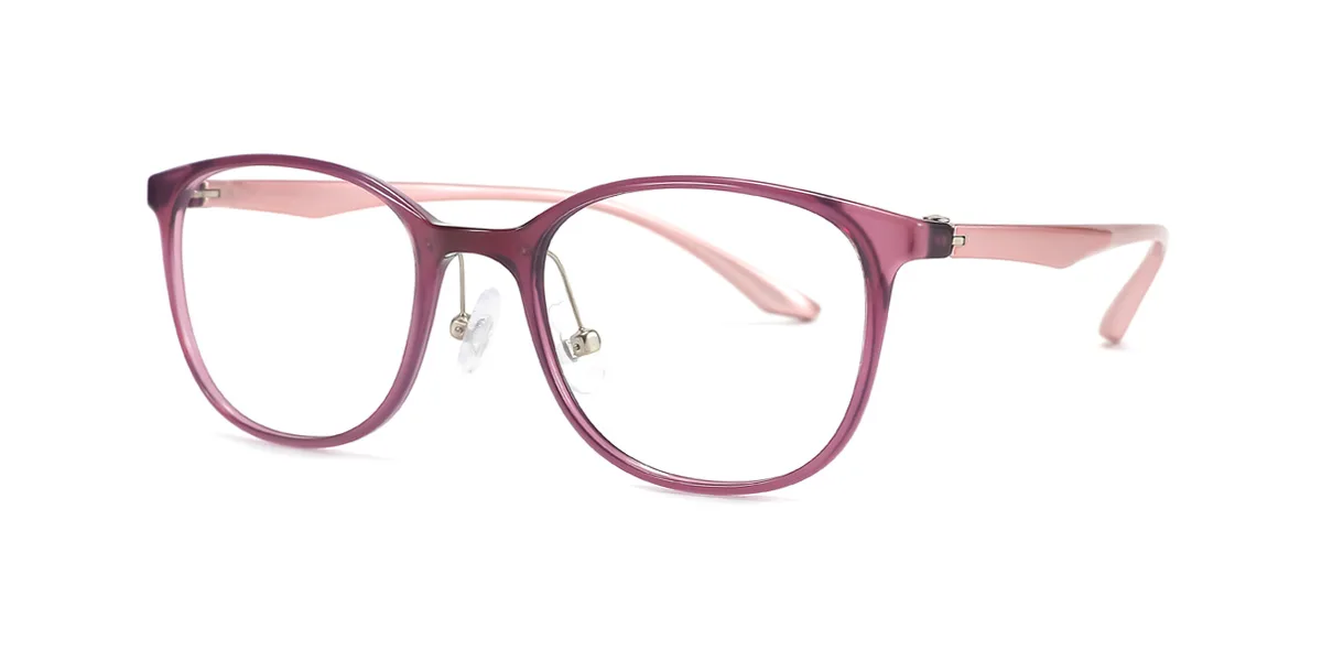 Purple Oval Simple  Eyeglasses | WhereLight