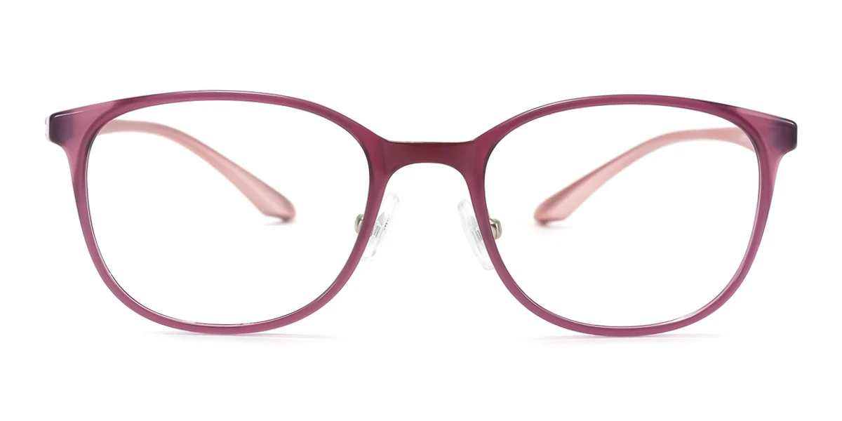 Purple Oval Simple  Eyeglasses | WhereLight