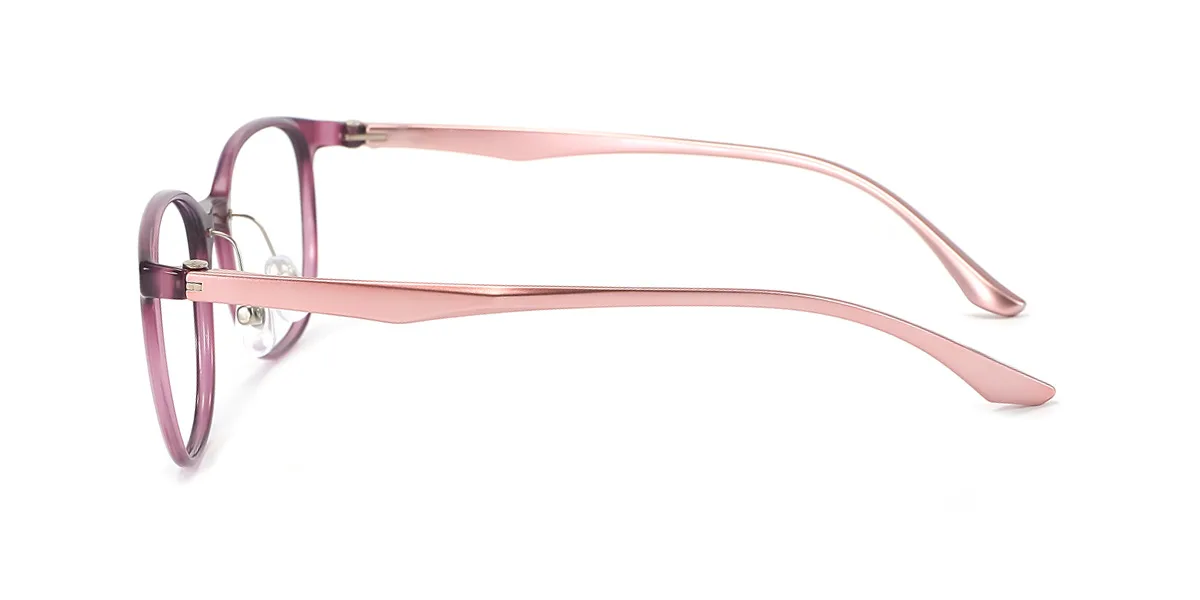 Purple Oval Simple  Eyeglasses | WhereLight