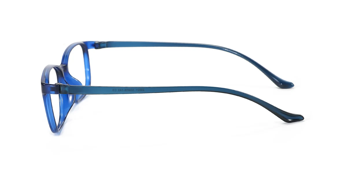 Blue Rectangle Simple  Eyeglasses | WhereLight