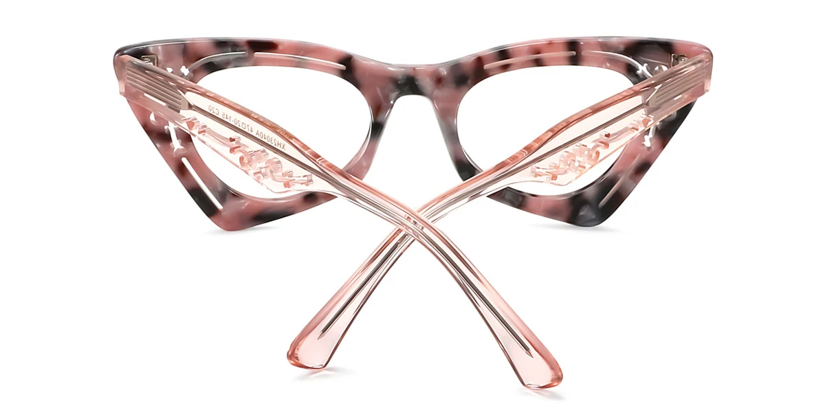 Pink Cateye Unique Custom Engraving Eyeglasses | WhereLight