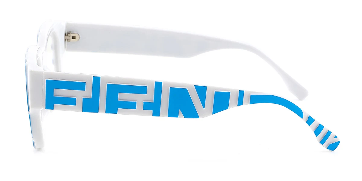 White Rectangle Unique Custom Engraving Eyeglasses | WhereLight