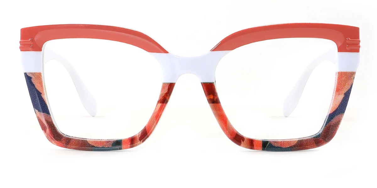 Brown Rectangle Simple Retro Custom Engraving Eyeglasses | WhereLight