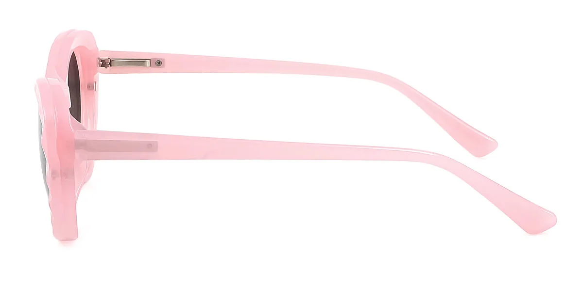 Pink Cateye Oval Simple Classic Retro Spring Hinges Clip-on Custom Engraving Eyeglasses | WhereLight
