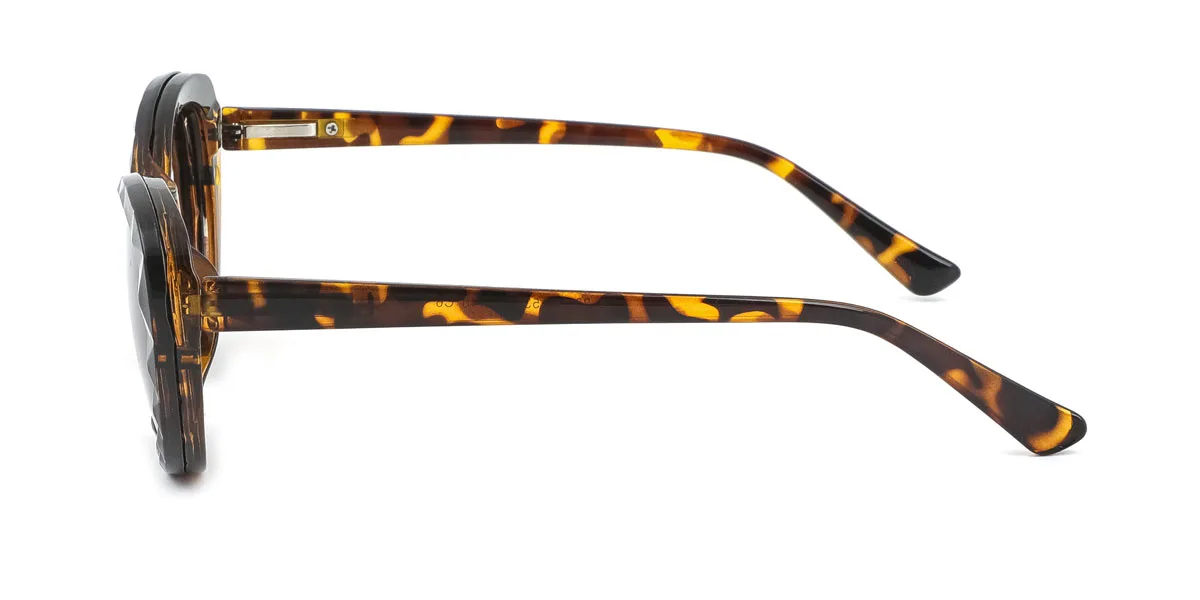 Tortoiseshell Cateye Oval Simple Classic Retro Spring Hinges Clip-on Custom Engraving Eyeglasses | WhereLight