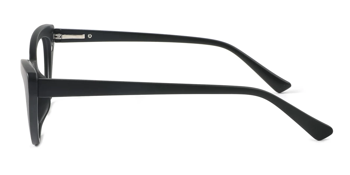 Black Cateye Simple Clip-on Custom Engraving Eyeglasses | WhereLight