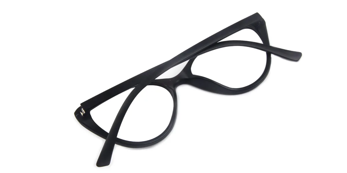 Black Cateye Unique Super Light Custom Engraving Eyeglasses | WhereLight