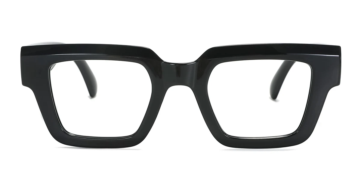 Black Rectangle Unique Custom Engraving Eyeglasses | WhereLight