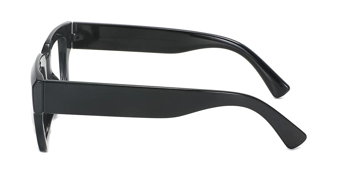 Black Rectangle Unique Custom Engraving Eyeglasses | WhereLight