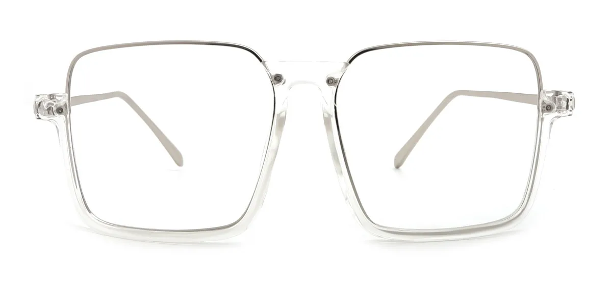 Clear Rectangle Unique  Eyeglasses | WhereLight