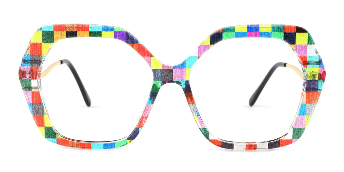 Multicolor Geometric Unique  Eyeglasses | WhereLight