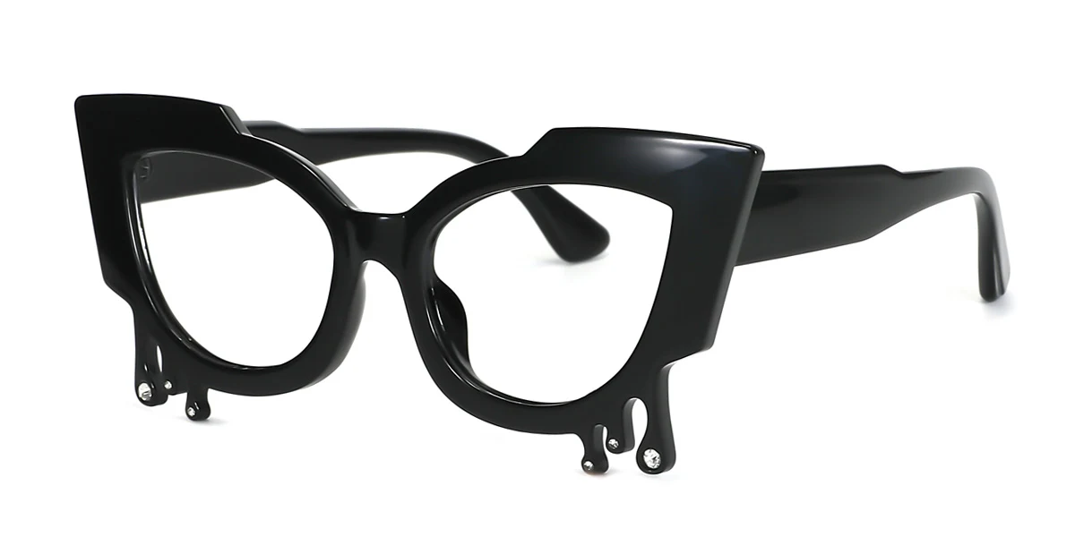 Black Cateye Butterfly Unique Gorgeous  Eyeglasses | WhereLight