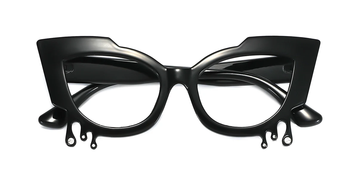 Black Cateye Butterfly Unique Gorgeous  Eyeglasses | WhereLight