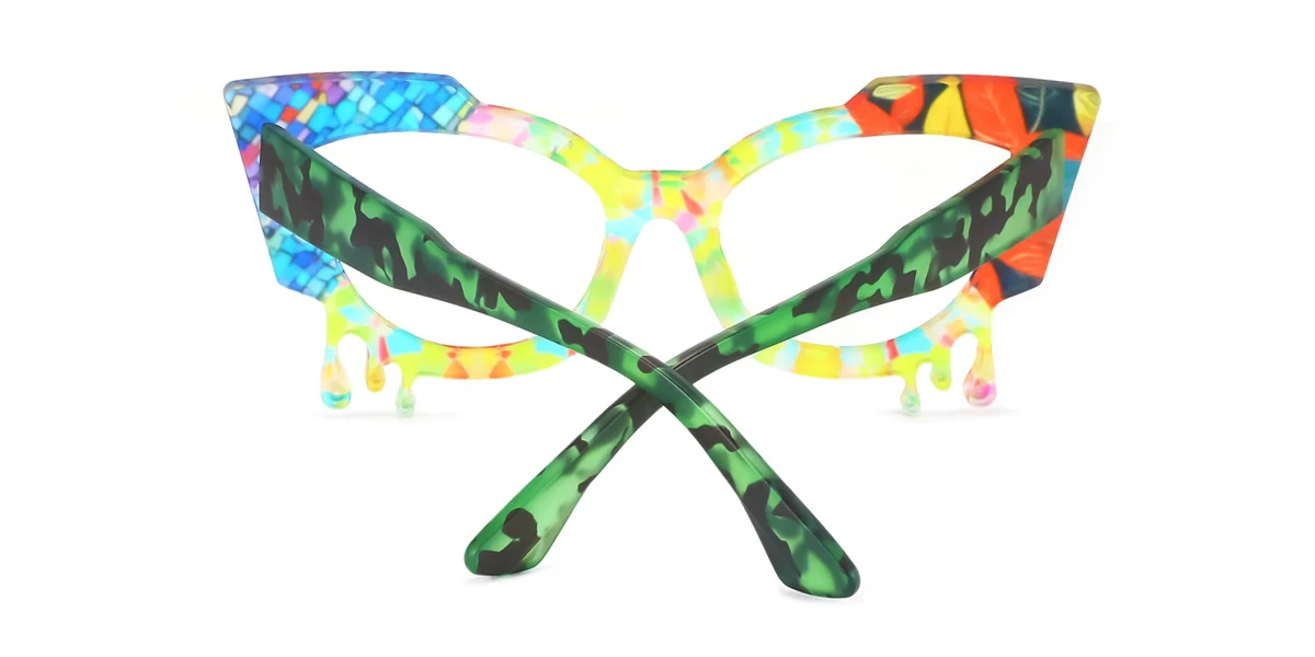 Multicolor Cateye Butterfly Unique Gorgeous  Eyeglasses | WhereLight