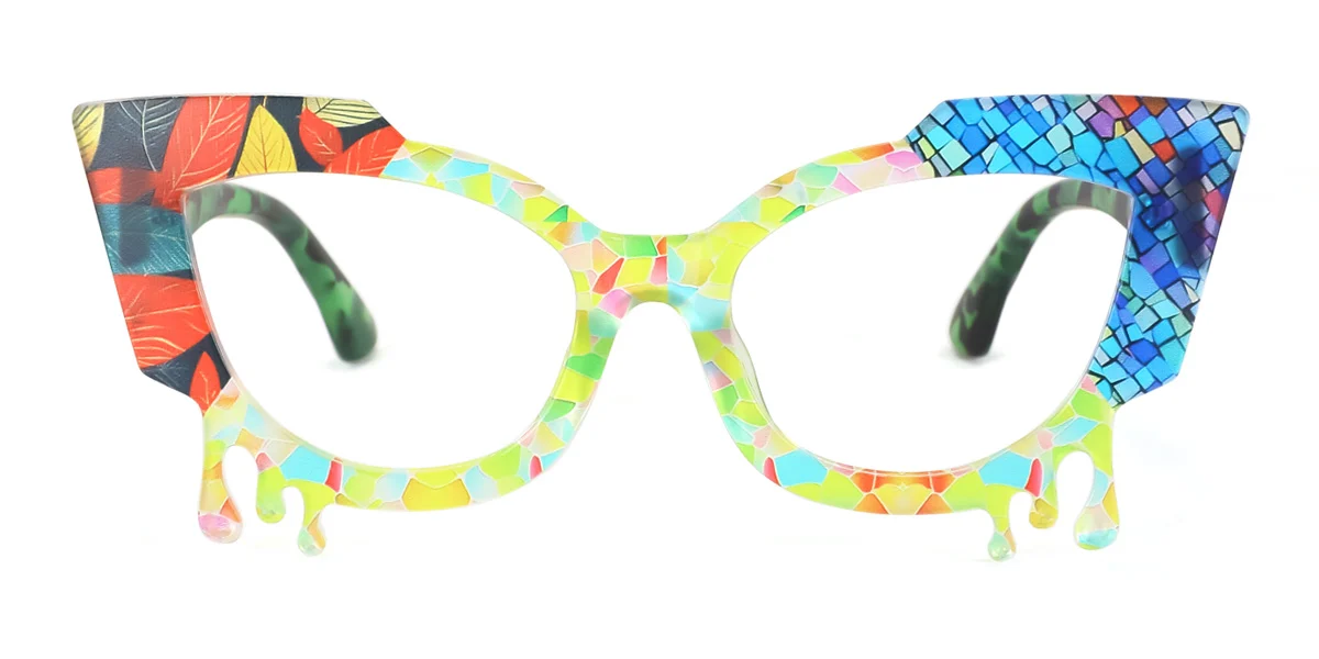 Multicolor Cateye Butterfly Unique Gorgeous  Eyeglasses | WhereLight