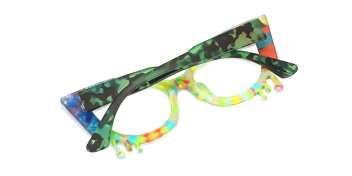 Multicolor Cateye Butterfly Unique Gorgeous  Eyeglasses | WhereLight