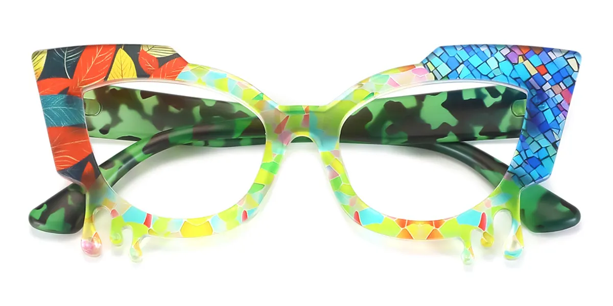 Multicolor Cateye Butterfly Unique Gorgeous  Eyeglasses | WhereLight