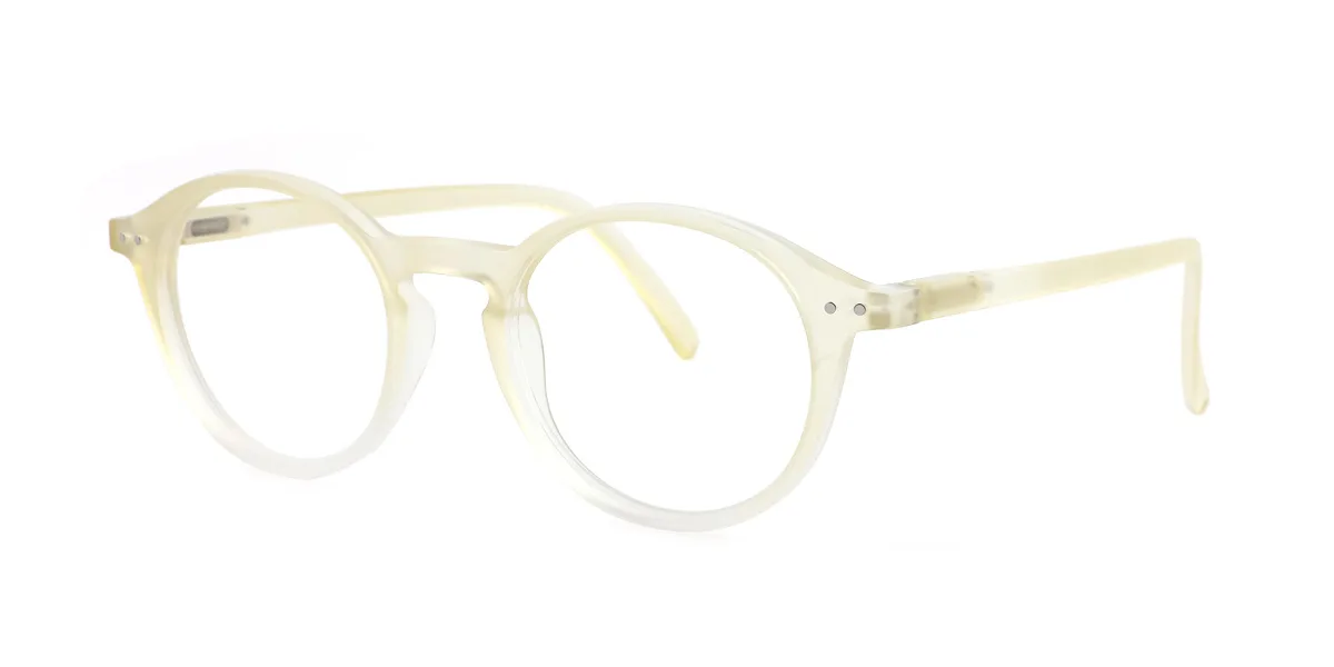 Yellow Round Simple Classic Super Light Eyeglasses | WhereLight