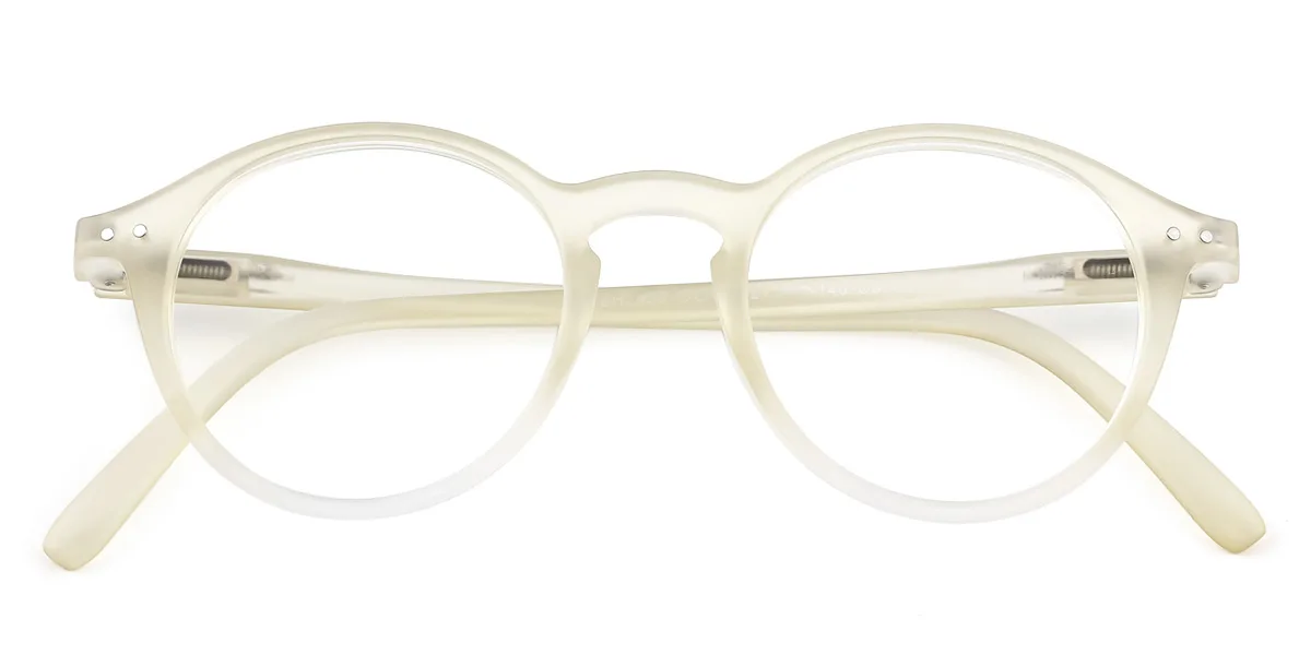 Yellow Round Simple Classic Super Light Eyeglasses | WhereLight