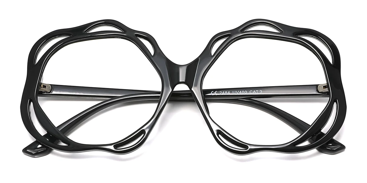 Black Geometric Gorgeous  Eyeglasses | WhereLight