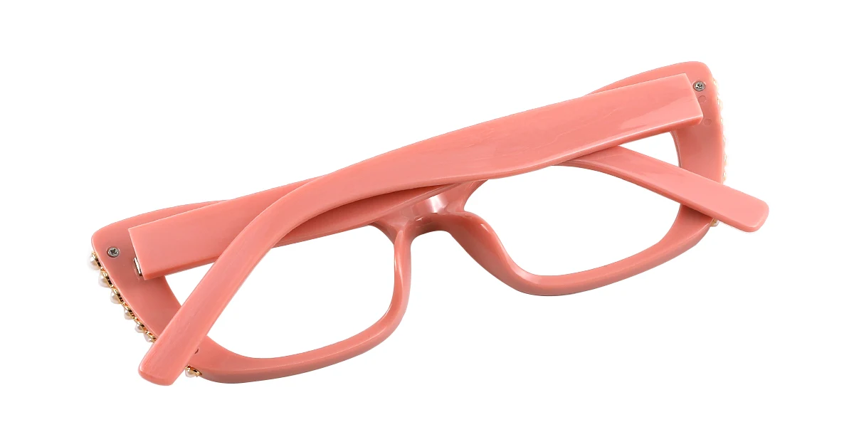 Pink Cateye Simple Retro Custom Engraving Eyeglasses | WhereLight